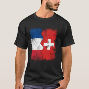 Camiseta França Flagres de Suiça Metade das Raízes Francesa