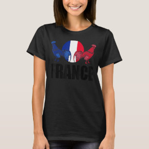 Camiseta França França França Bandeira Nacional Animal Silh