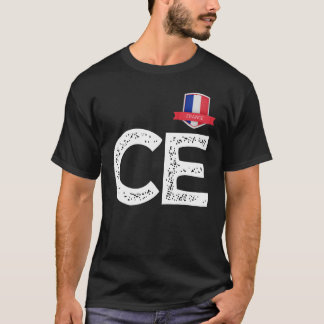 Camiseta França França França - Sinalizador Humano - Letra