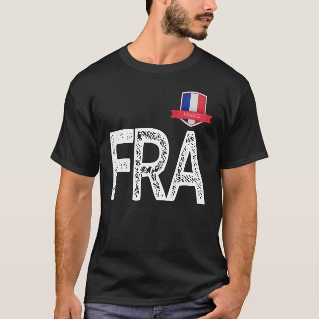Camiseta França França - Sinalizador Humano - Letra F e R e (Frente)