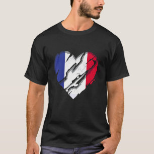 Camiseta França Heart French Flag Pride French