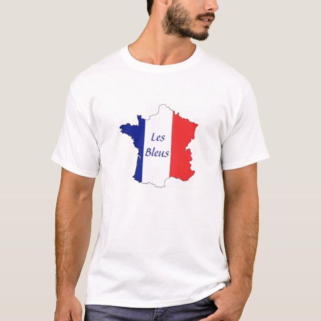 Camiseta França Mapeia Tricolor Les Bleus (Frente)