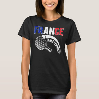 Camiseta França Mesa de Tênis de suporte francês de ping po