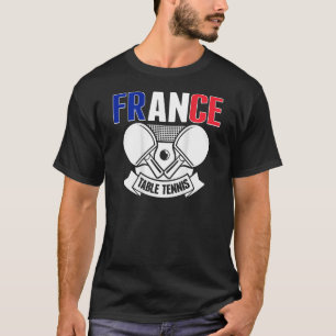Camiseta França Mesa de Tênis de suporte francês de ping po