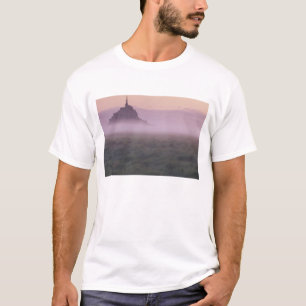 Camiseta FRANÇA, Normandia Mont St. Michel. Névoa da Manhã