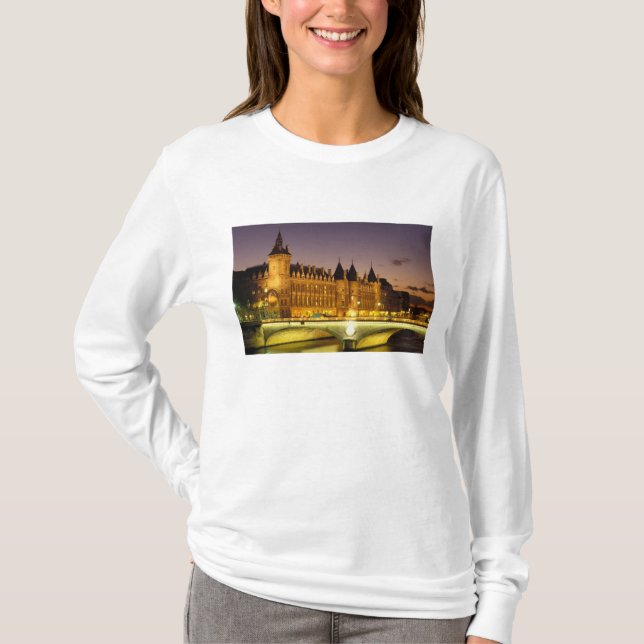 Camiseta França, Paris, Conciergerie e Sena do Rio (Frente)