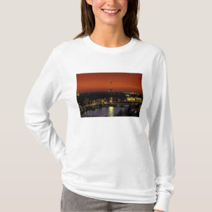 Camiseta França, Paris Vista do pôr do sol da Torre Eiffel