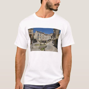Camiseta França, Provença, Valensole. Turistas exploram