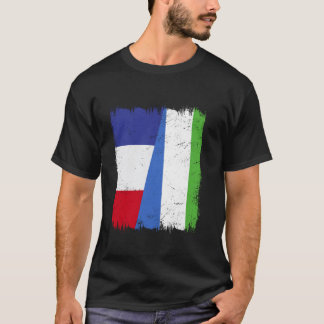 Camiseta França Serra Leoa Meia Bandeira Francesa Serra-leo