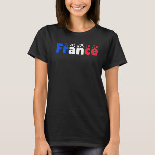 Camiseta França Simple Love French Flag Heart na França