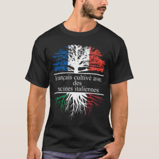 Camiseta Français cultivé avec des racines italiennes