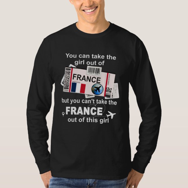 Camiseta France Boarding Pass  France Girl  France (Frente)