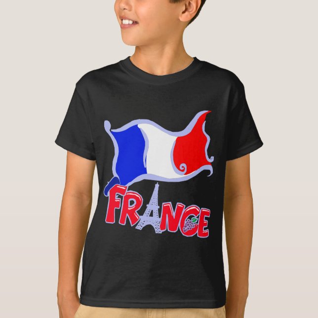 Camiseta France com produtos da bandeira (Frente)