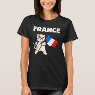 Camiseta France Flag Cat French Colors Kitten