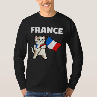 Camiseta France Flag Cat French Colors Kitten