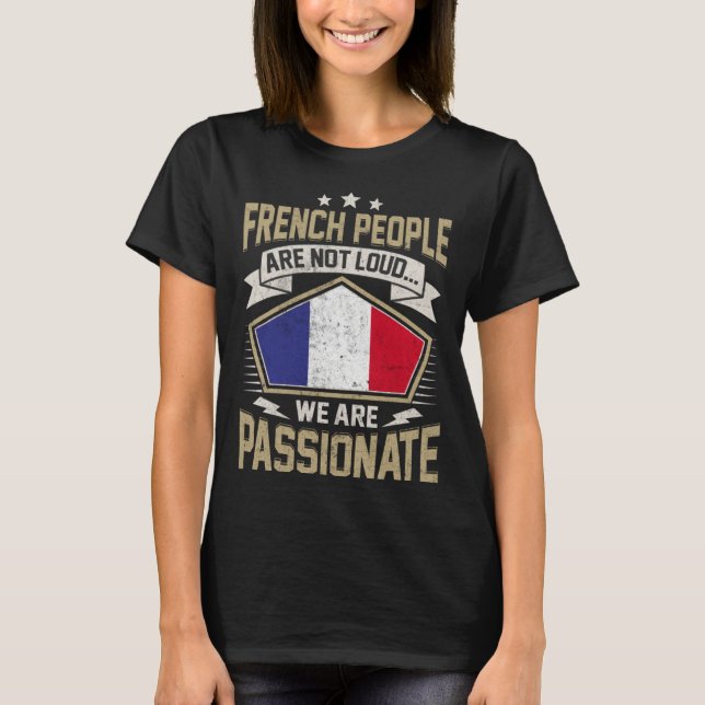 Camiseta France Flag Passionate French Girls & Women (Frente)