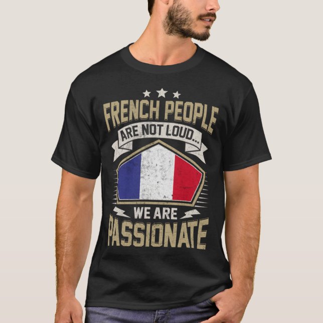 Camiseta France Flag Passionate French Girls & Women (Frente)