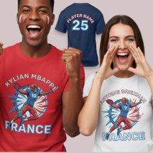 France Football Dynamic Quarterback Patriotic Art