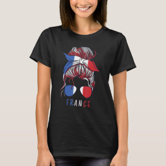 Camiseta France Girl French Woman France Flag