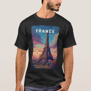 Camiseta France Illustration Viagem Art Vintage