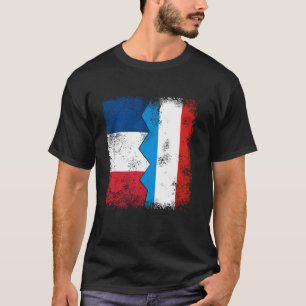 Camiseta France Luxembourg Flags Half Luxembourgin French R