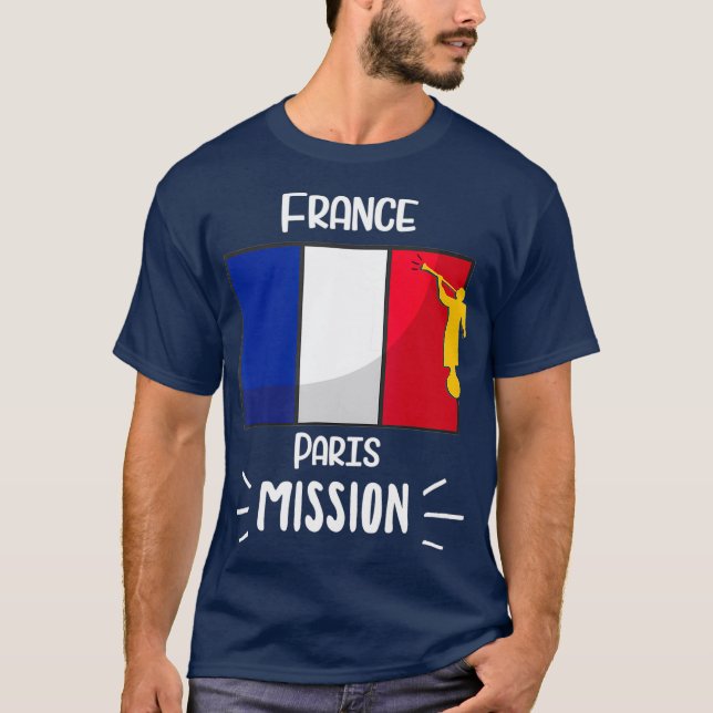 Camiseta France Paris Mormon LDS Mission Missionary Gift (Frente)