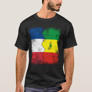 Camiseta France Senegal Flagres Half Senegal French Roots