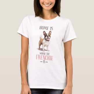 Camiseta Francês Buldogue Bonito Francês Francês Engraçado