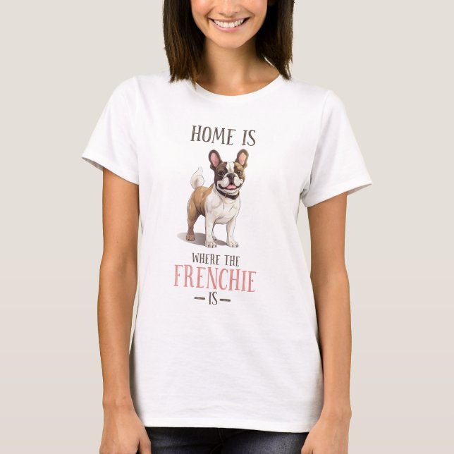 Camiseta Francês Buldogue Bonito Francês Francês Engraçado  (Frente)