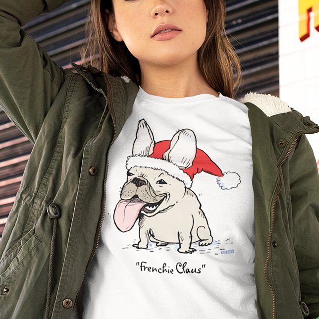 Camiseta Francês Buldogue Natal Frenchie Dog Santa Clause (Criador carregado)
