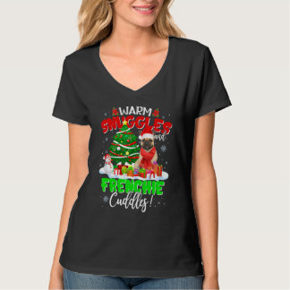 Camiseta *** Francês Buldogue Natal Sweat Xmas Light Pajama