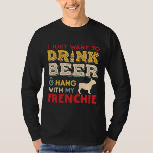 Camiseta Francês Bulldog Frenchie Pai Beer Lover