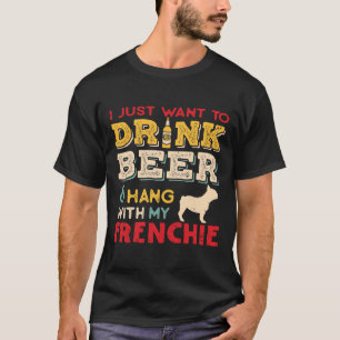 Camiseta Francês Bulldog Frenchie Pai Beer Lover