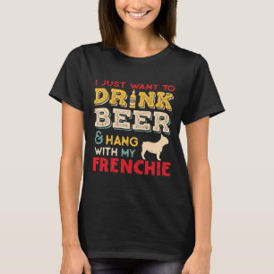 Camiseta Francês Bulldog Frenchie Pai Beer Lover