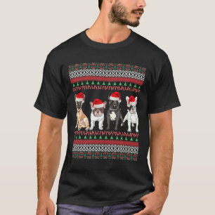 Camiseta Francês Bulldog Natal Feio Francês