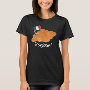 Camiseta Francês Croissant França Bandeira Francesa Francóf