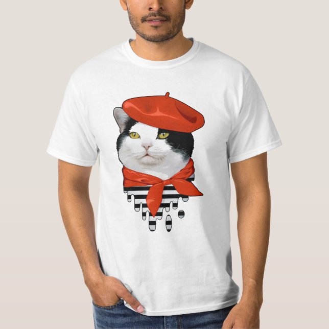 Camiseta francês do gato (Frente)