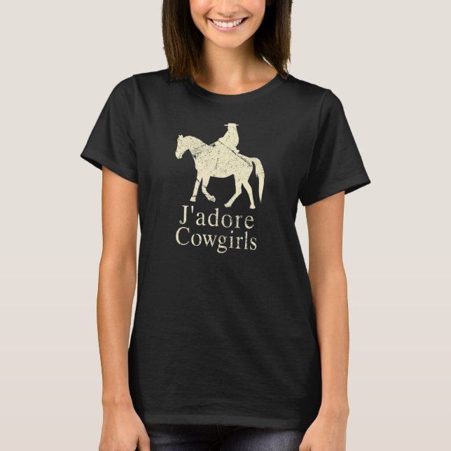 Camiseta Francês Eu Adoro Vaqueiras Eu Amo Vaqueiras 1 (Frente)