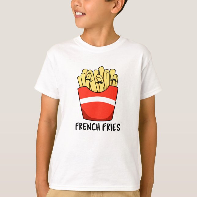 Camiseta Francês Fries Engraçado Rápido Comida (Frente)
