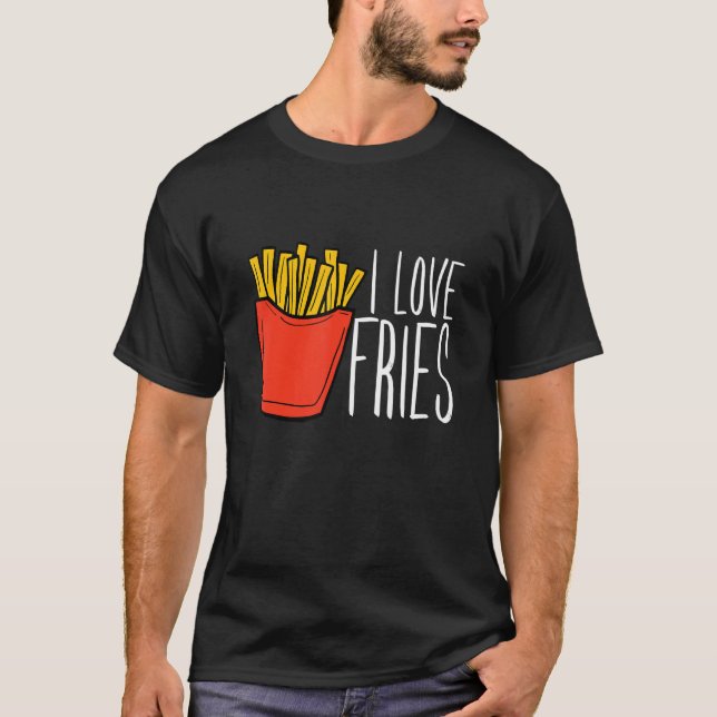 Camiseta Francês Fry I Love Fries (Frente)