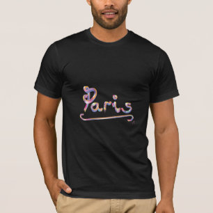Camiseta Francês gráfico colorido de Paris France