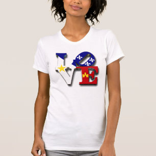 Camiseta Francês Louisiana de Acadiana do AMOR