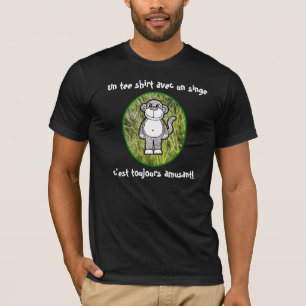 Camiseta Francês - os t-shirt do macaco são sempre