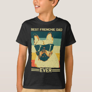 Camiseta Francês Pai Homens Pai Buldogue Francês Amor