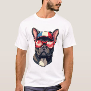 Camiseta Francês Vestindo as Cores dos EUA (7)