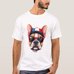 Camiseta Francês Vestindo Cores dos EUA (6)