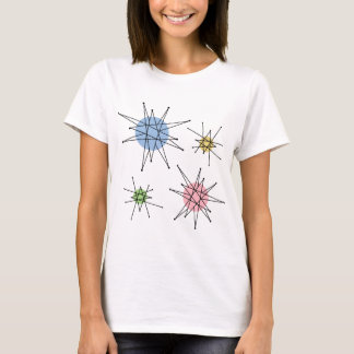 Camiseta Franciscan Starburst 3 de meados do século