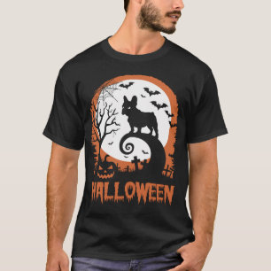 Camiseta Franco Bulld0g E Dia de as Bruxas engraçado Da Lua