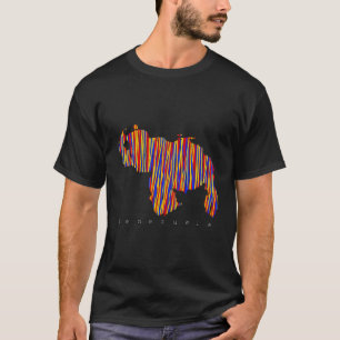 Camiseta Franelascss Mapa da Venezuela Tricolor