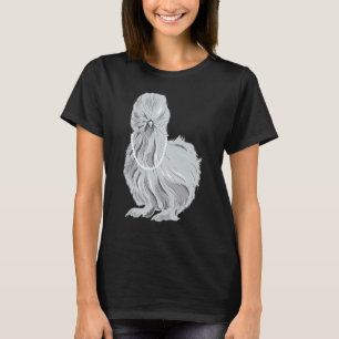 Camiseta Franga Silkie Sedosa Fofa Usando Colar de Pérola